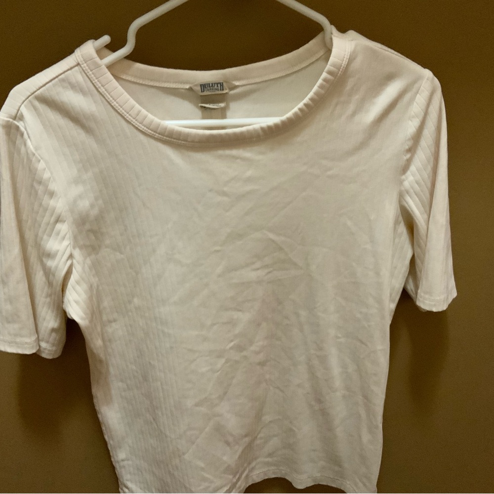 Duluth Trading Co White Short Sleeve Tee
